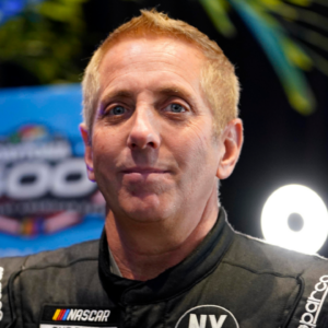 NASCAR Cup Series driver Greg Biffle (44) talks to the press during Daytona 500 media day at Daytona International Speedway.