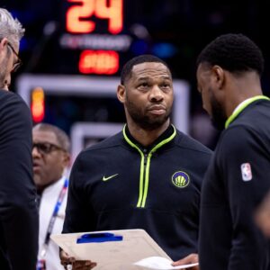 New Orleans Pelicans head coach Willie Green looks on against the Oklahoma City Thunder during the second half of game four of the first round for the 2024 NBA playoffs at Smoothie King Center.
