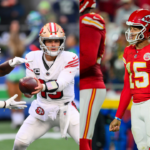 Brock Purdy(L) and Patrick Mahomes(R)