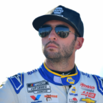 Oct 19, 2024; Las Vegas, Nevada, USA; NASCAR Cup Series driver Chase Elliott (9) during qualifying for the South Point 400 at Las Vegas Motor Speedway. Mandatory Credit: Gary A. Vasquez-Imagn Images