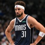 Dallas Mavericks guard Klay Thompson (31) during the game between the Dallas Mavericks and the San Antonio Spurs at the American Airlines Center.