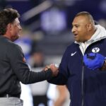 Mike Gundy and Kalani Sitake