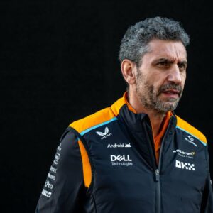 Andrea Stella, racing for the McLaren F1 team