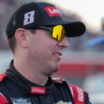 NASCAR Cup Series driver Kyle Busch (8) during the All Star race at North Wilkesboro Speedway.