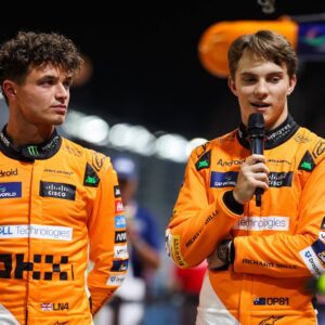 NORRIS Lando (gbr), McLaren F1 Team MCL38, PIASTRI Oscar (aus), McLaren F1 Team MCL38, portrait during the Formula 1 Singapore Grand Prix 2024, 18th round of the 2024 Formula One World Championship