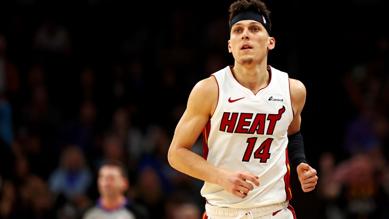 Miami Heat guard Tyler Herro (CREDITS: Mark J. Rebilas-Imagn Images)
