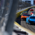 NASCAR Cup Series driver Ross Chastain (1) leads a group during the South Point 400 at Las Vegas Motor Speedway.