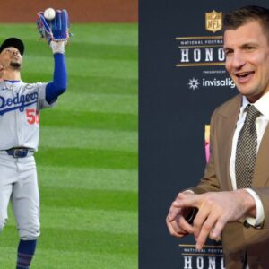 Mookie Betts and Rob Gronkowski