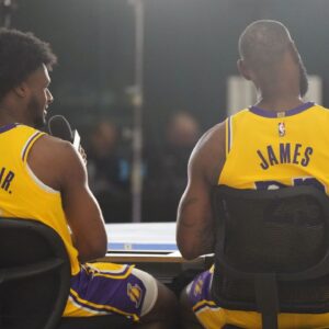 Carmelo Anthony Encapsulates What LeBron James and Bronny Felt During Media Day in 3 Words