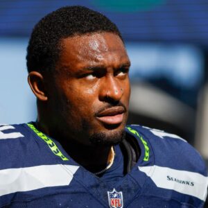 Seattle Seahawks wide receiver DK Metcalf (14) walks to the locker room following pregame warmups against the New York Giants at Lumen Field.
