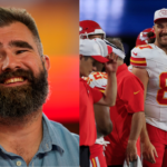 Jason Kelce(L) and Travis Kelce(R)