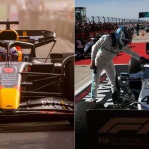 Max Verstappen's #1 (L), Lewis Hamilton's #44 (R)