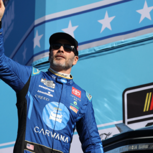 NASCAR Cup Series driver Jimmie Johnson (84) during driver introductions before the Daytona 500 at Daytona International Speedway.