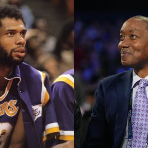 Kareem Abdul-Jabbar (L) and Isiah Thomas (R)