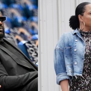 Shaquille O'Neal(L) and Shaunie Henderson (R)