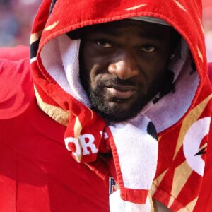 San Francisco 49ers wide receiver Brandon Aiyuk (11) after the game against the Arizona Cardinals at Levi's Stadium.
