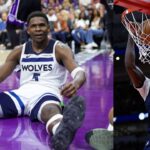 Anthony Edwards (L), Julius Randle (R).