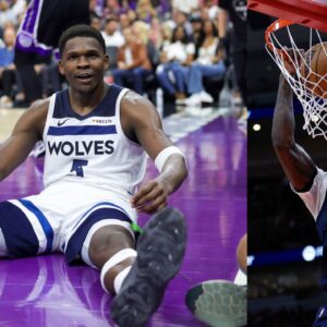 Anthony Edwards (L), Julius Randle (R).