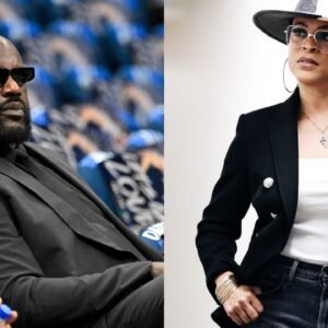 Shaquille O'Neal (L) and Shaunie Henderson (R)