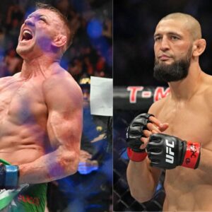 Dricus du Plessis (L) and Khamzat Chimaev (R)