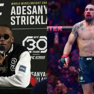 Israel Adesanya (L) and Robert Whittaker (R)