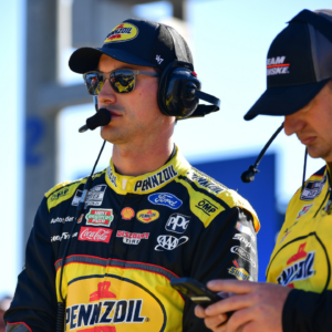 NASCAR Cup Series driver Joey Logano (22) during qualifying for the South Point 400 at Las Vegas Motor Speedway