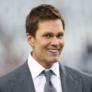 Fox Sports broadcaster Tom Brady before the game between the Dallas Cowboys and Detroit Lions at AT&T Stadium.