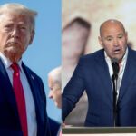 Donald Trump (L) and Dana White (R)