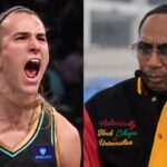 Sabrina Ionescu and Stephen A. Smith