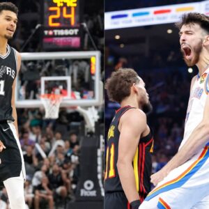 Victor Wembanyama (L) and Chet Holmgren (R)