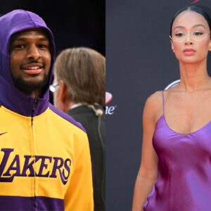 Bronny James(L) and Draya Michelle(R)