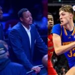 Paul Pierce and Kevin Garnett (L) and Cooper Flagg (R)