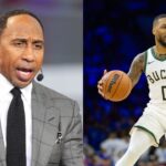 Stephen A. Smith (L) and Damian Lillard (R)