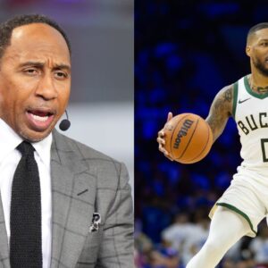 Stephen A. Smith (L) and Damian Lillard (R)