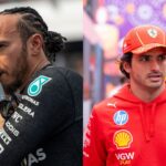 Lewis Hamilton (L) and Carlos Sainz (R)