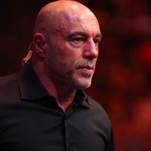 UFC announcer Joe Rogan during UFC 300 at T-Mobile Arena.