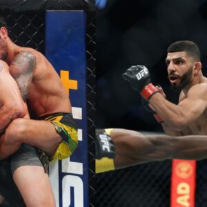 Brandon Moreno (L) and Amir Albazi (R)