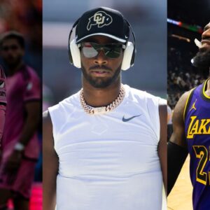 Lionel Messi, Shedeur Sanders, and LeBron James