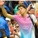 Ben Shelton (USA) after losing to Frances Tiafoe (USA) on day five of the 2024 U.S. Open tennis tournament