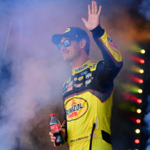 NASCAR Cup Series driver Joey Logano (22) before the South Point 400 at Las Vegas Motor Speedway.