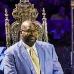 Shaquille O'Neal during a ceremony to retire his #32 jersey at Amway Center.