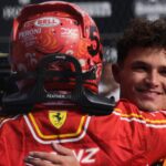 F1 Grand Prix of Mexico McLaren driver Lando Norris (orange) and Ferrari driver Carlos Sainz (red)