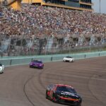 NASCAR Cup Series driver Ross Chastain (1) races during the 4EVER 400 presented by Mobil 1 at Homestead-Miami Speedway.