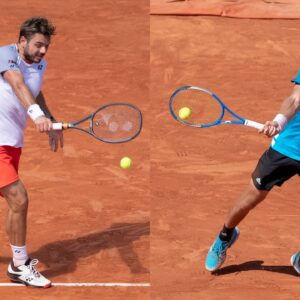 Stan Wawrinka (L) and Stefanos Tsitsipas (R) played each other at French Open 2019.