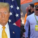 Donald Trump (L) and Joe Rogan (R)