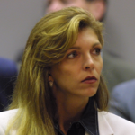 Teresa Earnhardt during proceedings before Judge Joseph Will Monday June 11, 2001 at the Volusia County Courthouse Annex in Daytona Beach, FL concerning the release of Dale Earnhardt autopsy photos. NASCAR driver Dale Earnhardt died from a crash in the Daytona 500, February 18, 2001 and media requests for his autopsy photos prompted the state legislature to pass a law that requires court approval before autopsy photos can be released