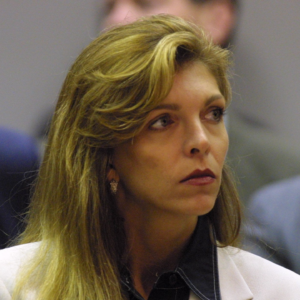 Teresa Earnhardt during proceedings before Judge Joseph Will Monday June 11, 2001 at the Volusia County Courthouse Annex in Daytona Beach, FL concerning the release of Dale Earnhardt autopsy photos. NASCAR driver Dale Earnhardt died from a crash in the Daytona 500, February 18, 2001 and media requests for his autopsy photos prompted the state legislature to pass a law that requires court approval before autopsy photos can be released
