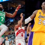 Jaylen Brown (L) and Kobe Bryant (R)