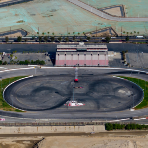 Aerial overall view of Irwindale Speedway.