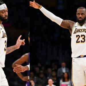 Anthony Davis (L) and LeBron James (R)